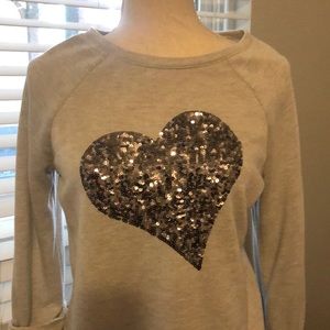 Cute grey sparkly sweatshirt